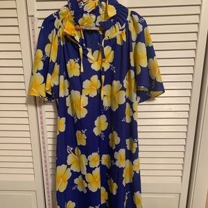 Hilo Hatties Hawaii Dress RN 37145 Vintage Blue L
